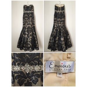 Black Lace Prom Dress